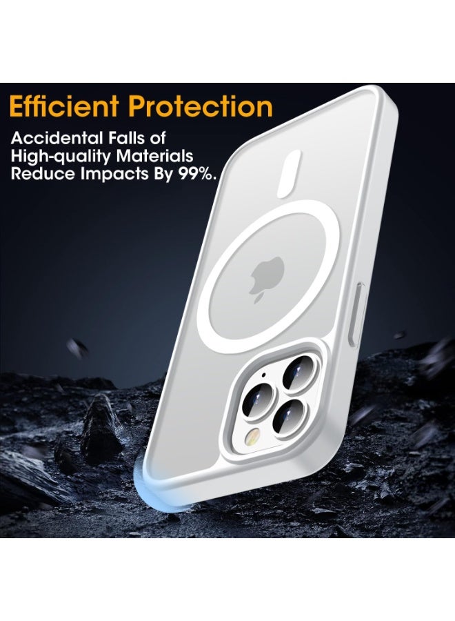 ACLIX Magnetic Case for iPhone 11 Pro [Shockproof & Slim] Matte Hard Back Cover with high-Grade Protection | White - Image 5
